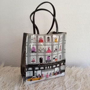BLOOMINGDALES Shopper Bag Store Front New York Vinyl Plastic Small Handbag